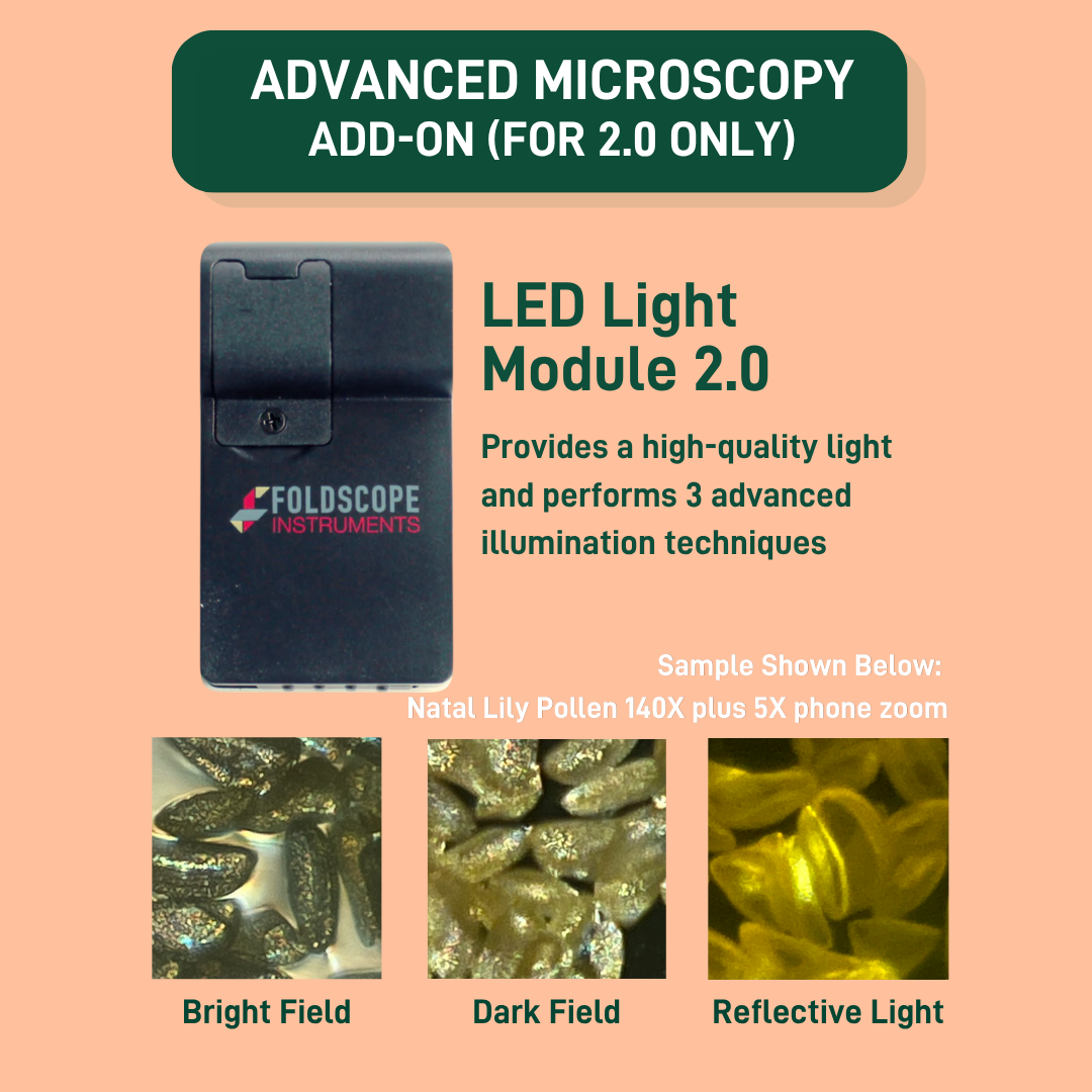 Advanced Microscopy Add-on for Foldscope 2.0 Bundle (US Market Only)