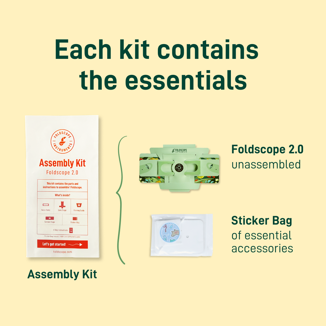 Basic Classroom Kit 2.0 (20 Foldscope 2.0 Paper Microscopes ...