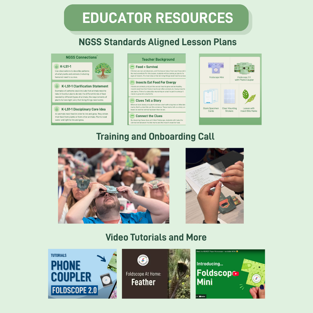 Foldscope Mini  Bundle for K-12 Educators (US Market Only)