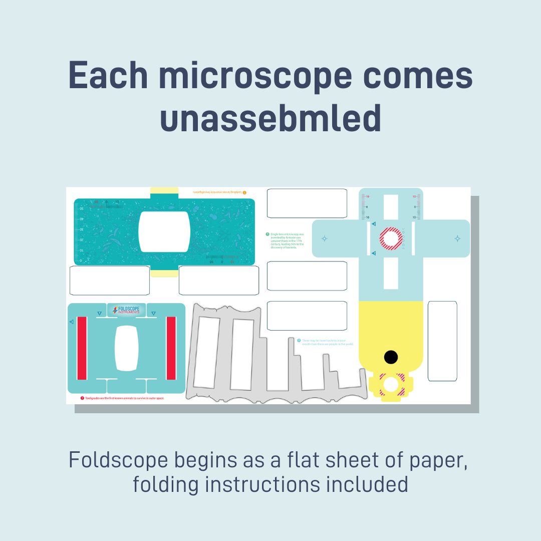 Basic Classroom Kit 10-Pack (200 Foldscope Paper Microscopes) - International Orders Only