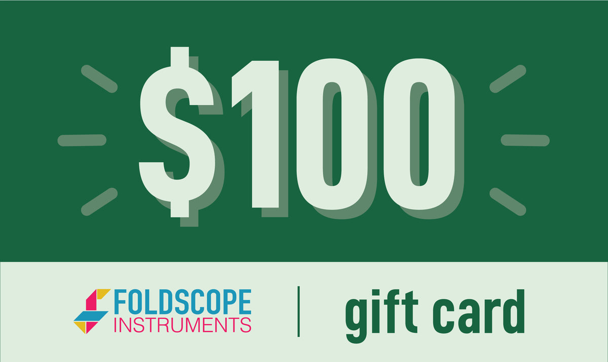 Foldscope eGift Cards  - Holiday Savings Event! - Save 5% on All Gift Cards - Effective 11/5/23 - 12/25/23